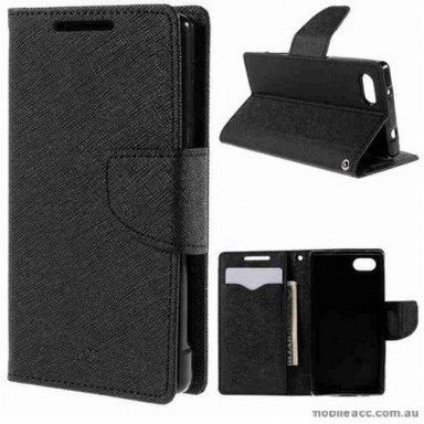 Mooncase Stand Wallet Case for Sony Xperia Z5 Compact/Z5 Mini Black