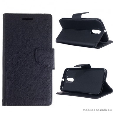 Mooncase Stand Wallet Case For Motorola Moto G4 Plus - Black