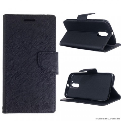 Mooncase Stand Wallet Case For Motorola Moto G4 Plus - Black