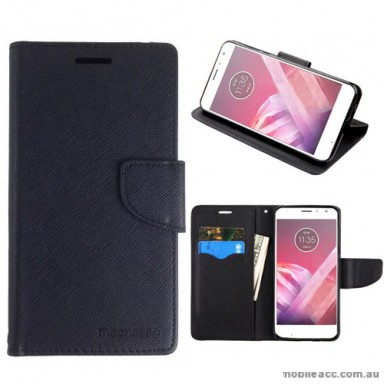 Mooncase Stand Wallet Case For Motorola Moto X4 - Black