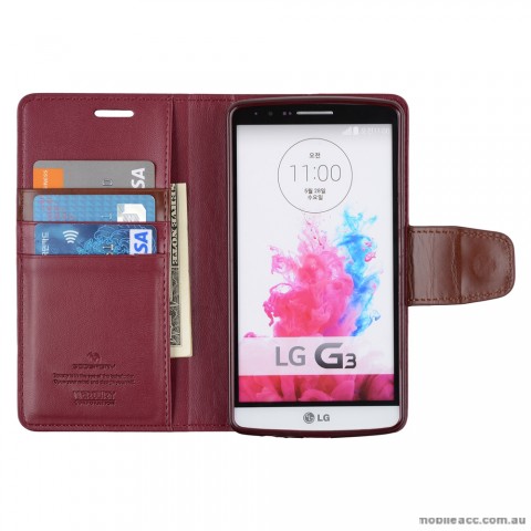 Korean Mercury Sonata Wallet Case for LG G3 - Ruby Wine