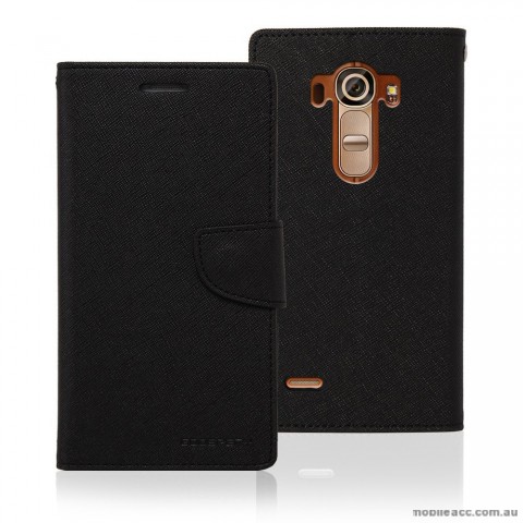 Korean Mercury Fancy Diary Wallet Case Cover LG G4 - Black