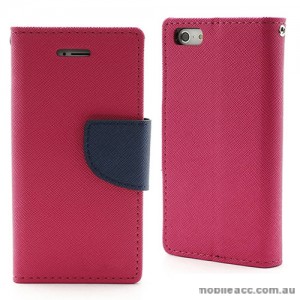 Mercury Goospery Fancy Diary Wallet Case for iPhone 5/5S/SE - Hot Pink