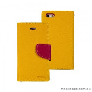Mercury Goospery Fancy Diary Wallet Case for iPhone 5/5S/SE - Yellow