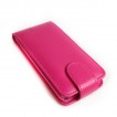 Synthetic PU Leather Flip Pouch Case for Apple iPod Touch 5 - Hot Pink