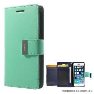 Korean Mercury Rich Diary Wallet Case for iPhone 6/6S - Green