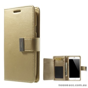 Korean Mercury Rich Diary Wallet Case for iPhone 6/6S - Gold