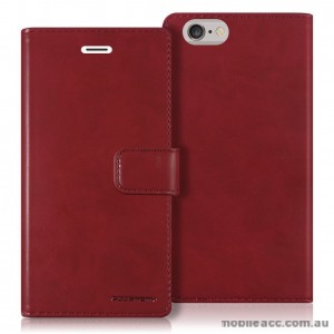 Mercury Blue Moon Flip Wallet Case for iPhone 6 Plus / 6S Plus Red Wine