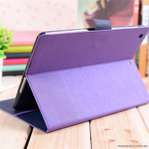Korean Mercury Fancy Diary Wallet Case Cover for iPad Pro 9.7 Inch Purple+ SP