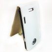 Synthetic Leather Flip Case Cover for HTC One X - White