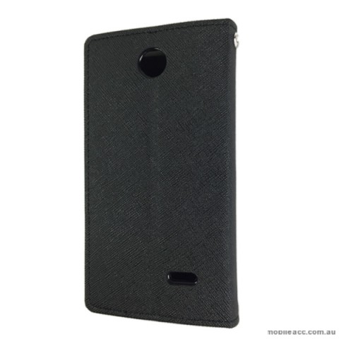 Korean Mercury Fancy Diary Wallet Case for HTC Desire 310 - Black