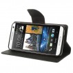 Korean Mercury Fancy Diary Wallet Case for HTC Desire 610 - Black