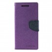 Korean Mercury Fancy Diary Wallet Case for HTC One M9 - Purple