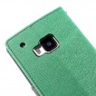 Korean Mercury Fancy Diary Wallet Case for HTC One M9 - Green