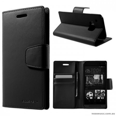 Korean Mercury Sonata Wallet Case for HTC One M9 - Black