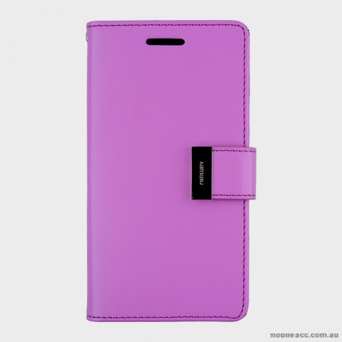 Korean Mercury Rich Diary Double Wallet Case for HTC one M9 - Purple