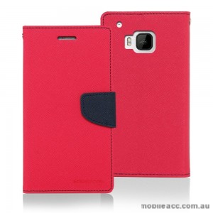 Korean Mercury Fancy Dairy Wallet Case for HTC E9 Plus Hot Pink