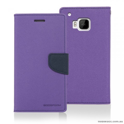 Korean Mercury Fancy Dairy Wallet Case for HTC E9 Plus Purple