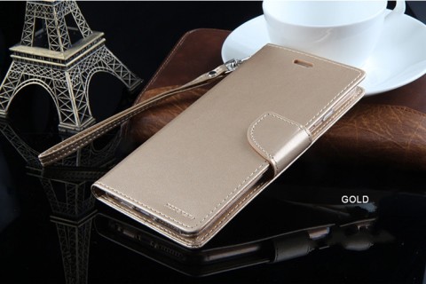 Mercury Goospery Bravo Diary Wallet Case For Oppo R9 Plus - Gold