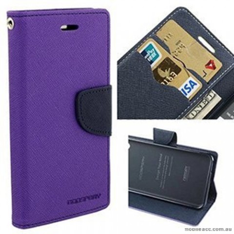 Korean Mercury Fancy Dairy Wallet Case For Oppo F1S - Purple