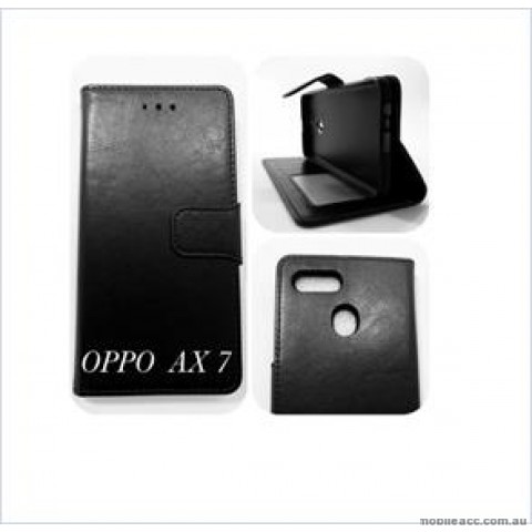 Wallet Case For oppo  AX7/A7 BLK