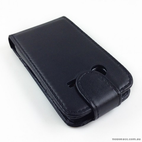 Synthetic Leather Flip Case for Telstra Pulse ZTE T790 - Black
