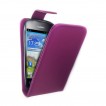 Synthetic Leather Flip Case for Telstra Huawei Ascend Y201 - Purple