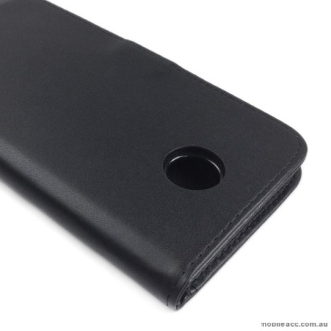 Synthetic Leather Wallet Case for Google Nexus 6 - Black