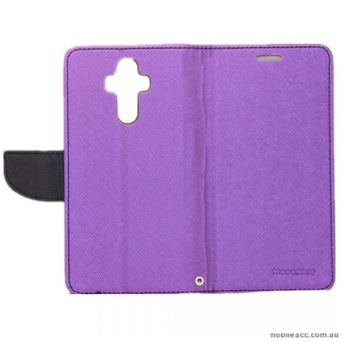 Mooncase Stand Wallet Case For Huawei Mate 9 Purple 