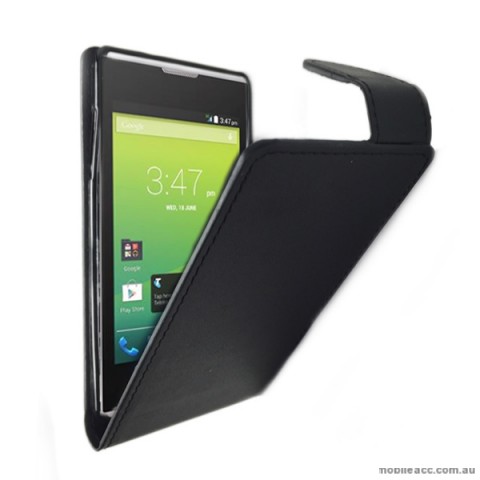 Telstra Tempo T815 Synthetic Leather Flip Case - Black