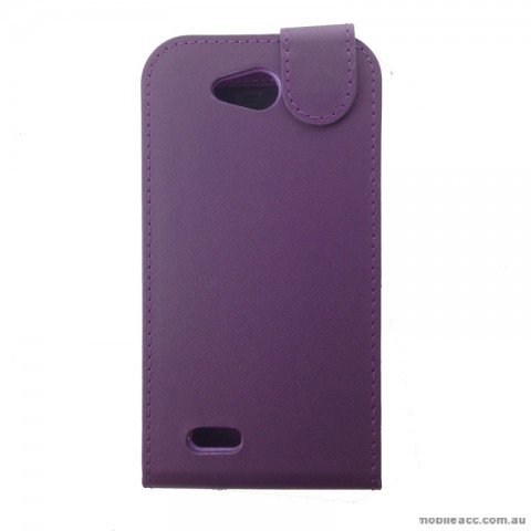 Synthetic Leather Flip Case for Telstra 4GX Buzz Purple