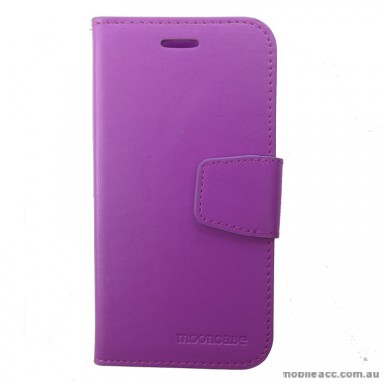 Synthetic Leather Wallet Case for Telstra Tough Max Purple