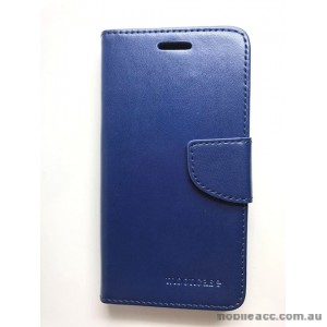 Mooncase Stand Wallet Case For Telstra ZTE Tough Max 2 T85 - Navy