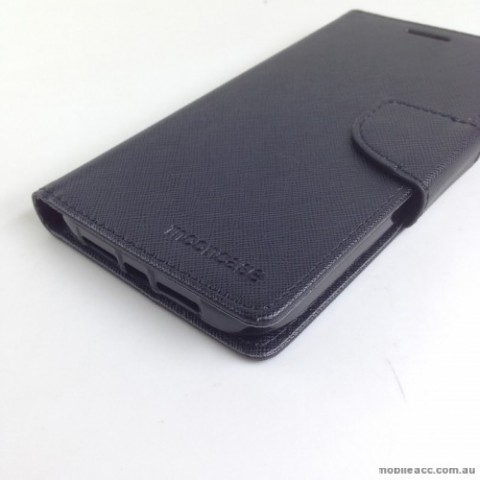 Mooncase Stand Wallet Case for Huawei Y635 Black