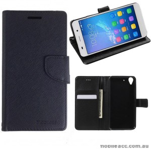 Mooncase Stand Wallet Case For  Huawei Ascend Y6 - Black