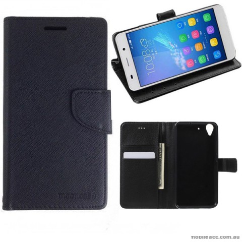 Mooncase Stand Wallet Case For  Huawei Ascend Y6 - Black