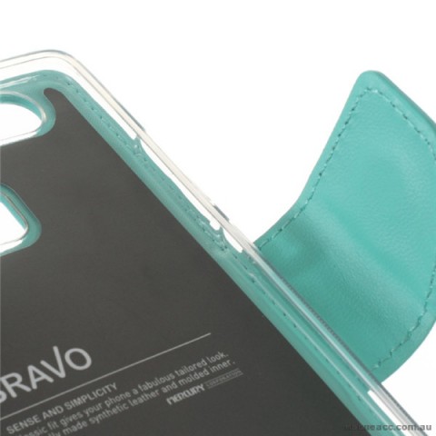 Mercury Goospery Bravo Diary Wallet Case For Huawei P9 Plus - Mint
