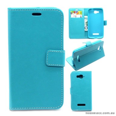 Wallet Case Cover for Alcatel C7 Blue