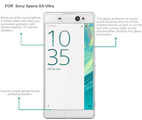 9H Premium Tempered Glass Screen Protector For Sony Xperia XA Ultra