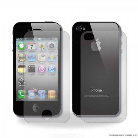 Front and Back Screen Protector for Apple iPhone 4 / 4S - Matte