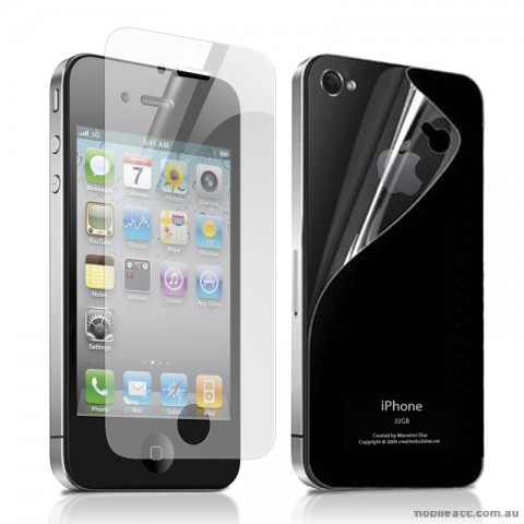 Front and Back Screen Protector for Apple iPhone 4 / 4S - Japan Anti Smear