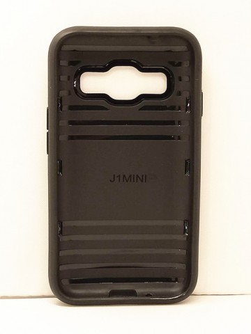 Rugged Shockproof Tough Case Cover For Samsung Galaxy J1 Mini Prime - Black