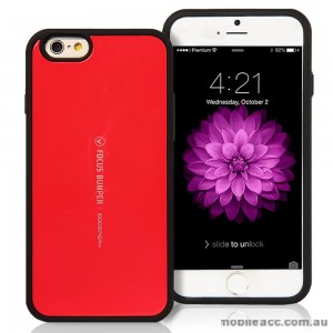 Mercury Focus Bumper Shock Absorption Back Case for iPhone 6/6S Red