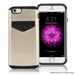 iPhone 6+/6S+  Korean Mercury iPocket Card Bumper Case - Gold