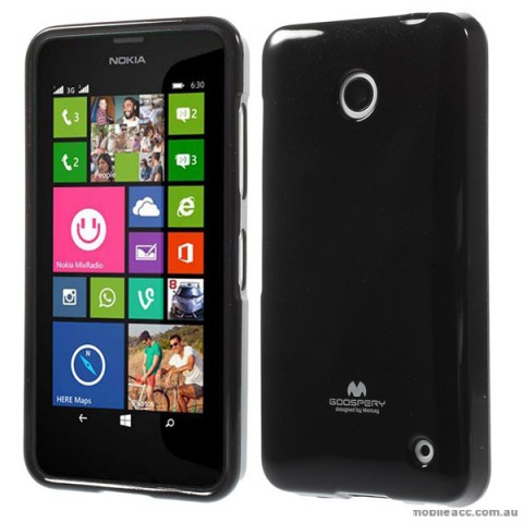 Korean Mercury Pearl TPU Gel Case Cover for Nokia Lumia 630 635 - Black
