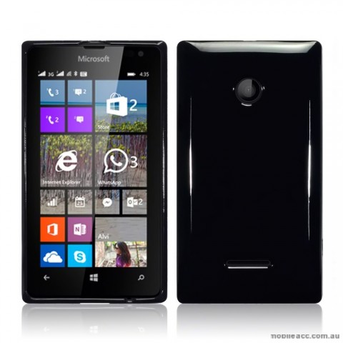 TPU Gel Case Cover for Microsoft Nokia Lumia 435 - Black