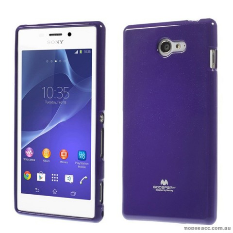 Korean Mercury Pearl TPU Case Cover for Sony Xperia M2 - Purple