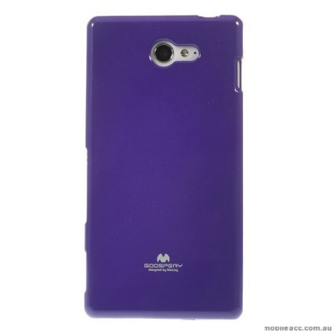 Korean Mercury Pearl TPU Case Cover for Sony Xperia M2 - Purple