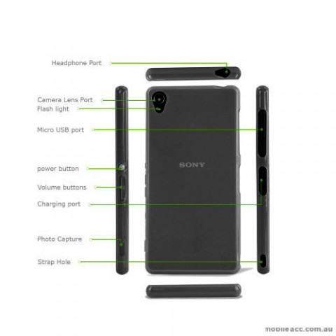 TPU Gel Case Cover for Sony Xperia Z3 - Dark Grey
