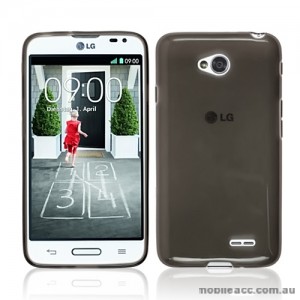 TPU Gel Case Cover for LG L70 - Smoke Black